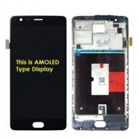 Replace / Repair Your Broken Screen Using this parts of Amoled Display and Touch Screen Combo Folder for OnePlus 3 - Black Frame