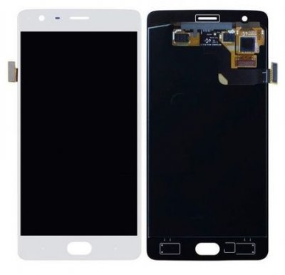 Replace / Repair Your Broken Screen Using this parts of Amoled LCD Display with Touch Screen Combo Folder for OnePlus 3, OnePlus 3T - White