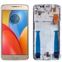 Replace / Repair Your Broken Screen Using this parts of LCD Display with Touch Screen Combo Folder For Motorola Moto E4 Plus - Gold Frame